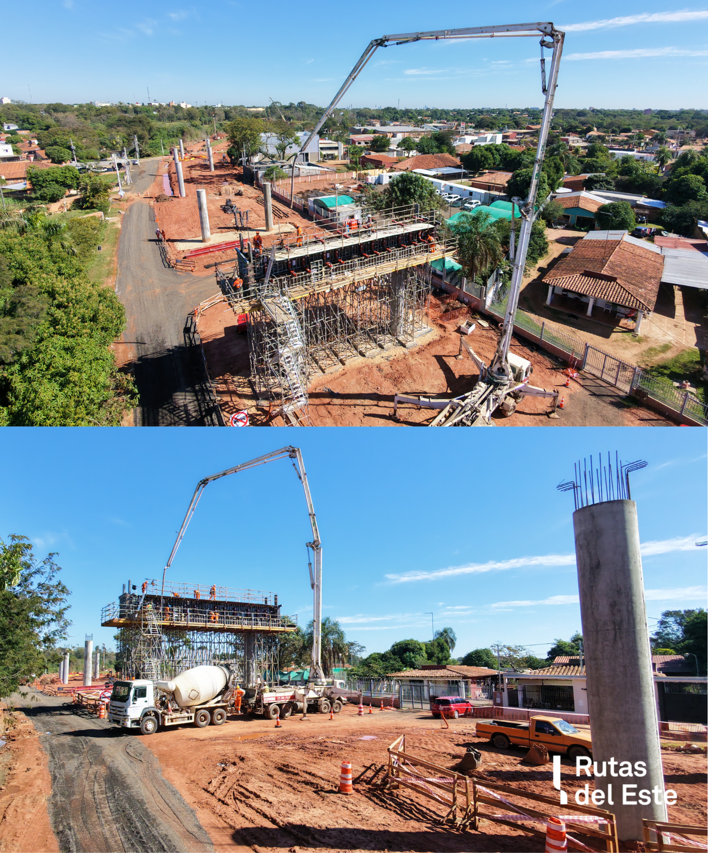 El viaducto elevado comienza a tomar forma con el hormigonado del primer dintel