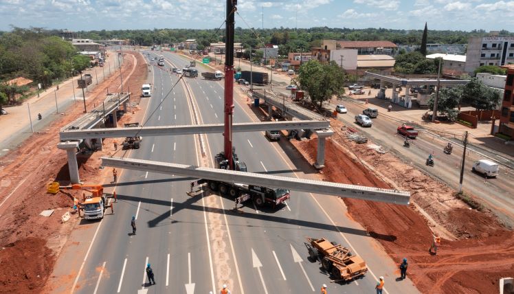 Avanzan obras de duplicación con el montaje de vigas en los departamentos de Cordillera y Caaguazú